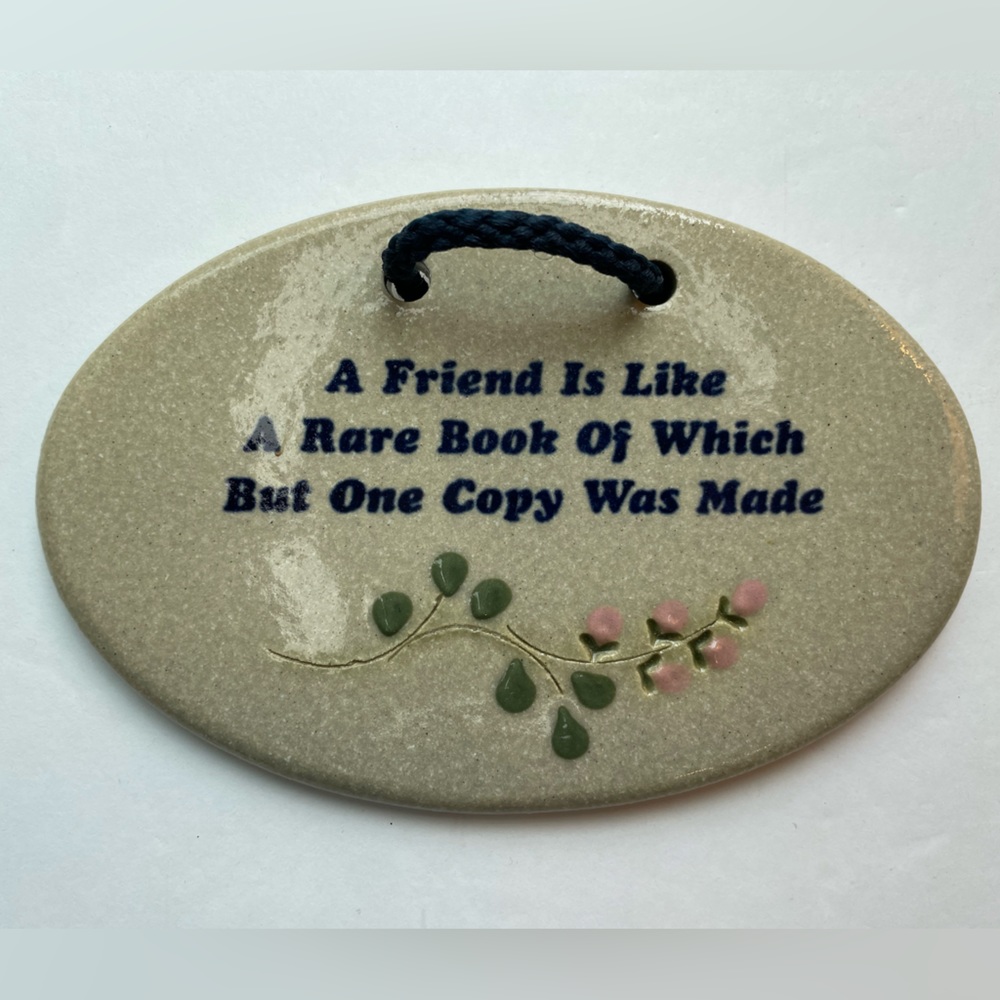 Mountain Meadow Pottery of Vermont ceramic wall plaque.